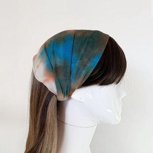 Tie Dye Wide Headband - Hair Scarf, Bandanas, Wide Hairbands for Women and Men